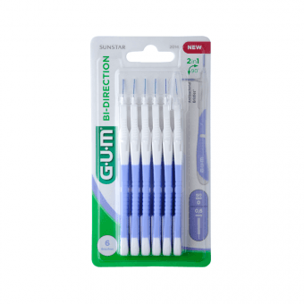 GUM starpzobu birstīte Bi-DIRECTION, 0,6 mm, 6 gab.