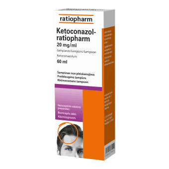 KETOCONAZOL-RATIOPHARM 20 mg/ml šampūns, 60 ml