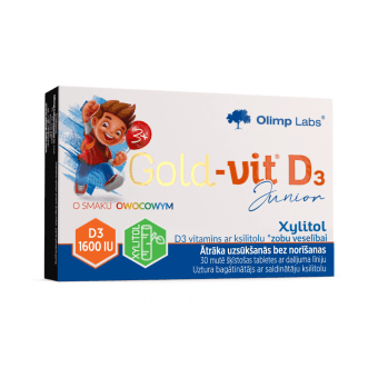 OLIMP LABS GOLD-VIT D3 Junior ar ksilītu, 30 gab.