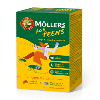 MOLLERS FOR TEENS, 56 kapsulas + tabletes