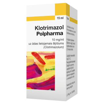 KLOTRIMAZOL POLPHARMA 10 mg/ml šķīdums, 15 ml