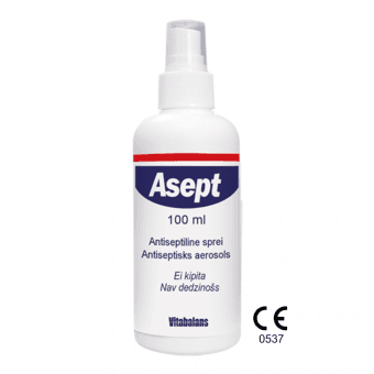 ASEPT aerosols, medicīnas ierīce ar CE marķējumu, 100 ml