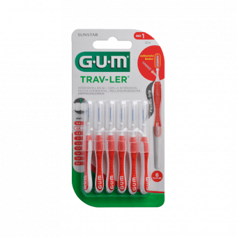 GUM starpzobu birstīte TRAV-LER, 0.8 mm, 6 gab.