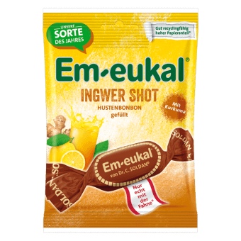EM-EUKAL konfektes ar C vitamīnu INGVERS, KURKUMA, 75 g