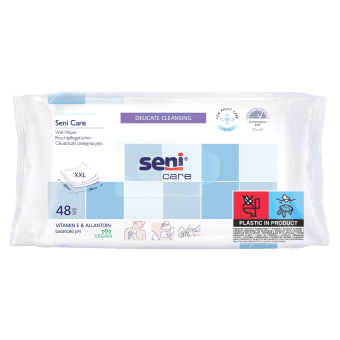 SENI CARE mitrās salvetes E&Alantoīns, 48 gab.