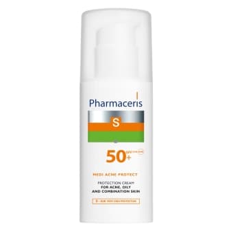 PHARMACERIS S sejas aizsargkrēms MEDI ACNE PROTECT SPF50+, 50 ml