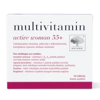 NEW NORDIC Multivitamin active woman 55+, 90 tabletes