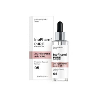 INOPHARM sejas serums 2% hialuronskābi PURE ELEMENTS, 30 ml