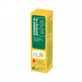 OLVEL vitamīns D3 4000 IU + K2, 25 ml