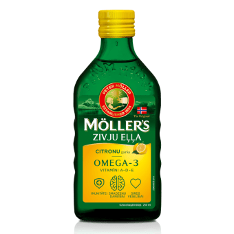 MOLLERS zivju eļļa ar citronu garšu, 250 ml
