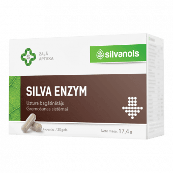 SILVANOLS kapsulas SILVA ENZYM, 30 gab.