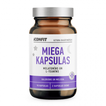 ICONFIT miega kapsulas (Melatonīns un Melissa), 90 kapsulas