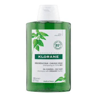 KLORANE šampūns ar nātru ekstraktu taukainiem matiem, 200 ml