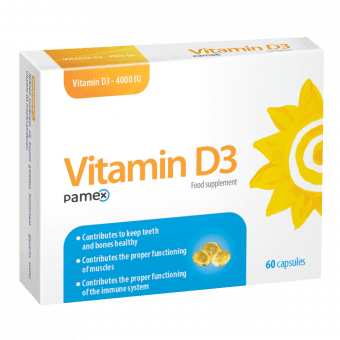 PAMEX vitamīns D3 4000, 60