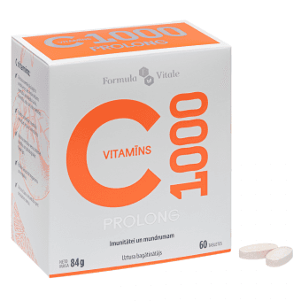 FORMULA VITALE C VITAMĪNS 1000MG PROLONG, 60 tabletes