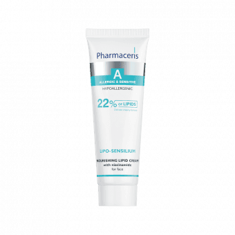 PHARMACERIS A barojošs 22% lipīdu krēms sejai ar niacinamīdu LIPO-SENSILIUM, 50 ml
