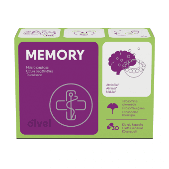 OLVEL uztura bagātinātājs MEMORY, 30 kapsulas