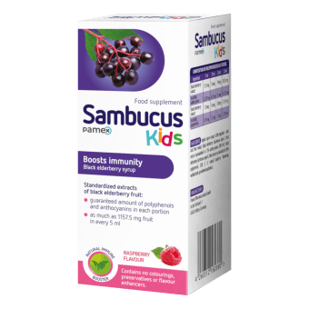 SAMBUCUS KIDS PAMEX sīrups bērniem, 120 ml