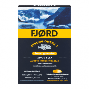 FJORD STRONG OMEGA-3 SMART GUMMIES, 45 košļājamās pastilas