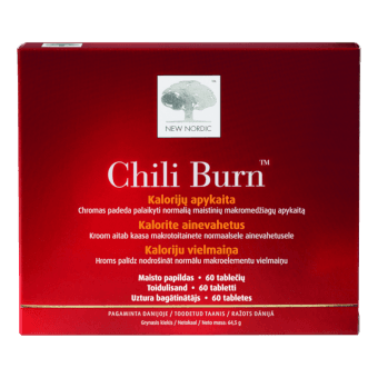 NEW NORDIC tabletes CHILI BURN, 60 gab.