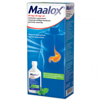 MAALOX 40 mg/35 mg/ml suspensija, 250 ml