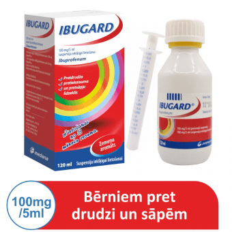 IBUGARD 100 mg/5 ml suspensija, 120 ml