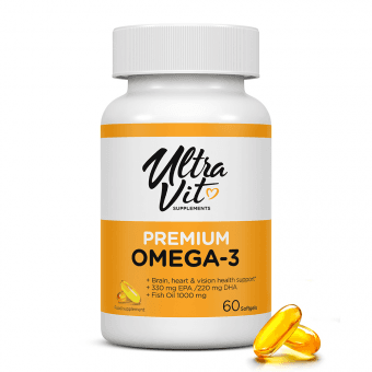 ULTRAVIT Premium Omega-3, 60 mīkstās kapsulas