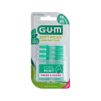 GUM zobstarpu birstīte SOFT-PICKS COMFORT FLEX MINTY, M, 80 gab.