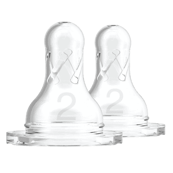 DR.BROWNS II līmeņa knupīši pudelei ar šauru kakliņu, 3-6 mēn., 2 gab.