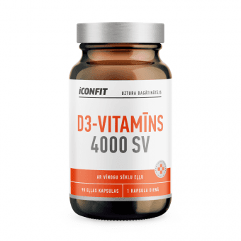 ICONFIT vitamīns D3 4000 SV, 90 kapsulas