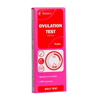TESTERA LH ovulācijas ātrais noteikšanas tests DIPSTICK 5's, 5 gab.