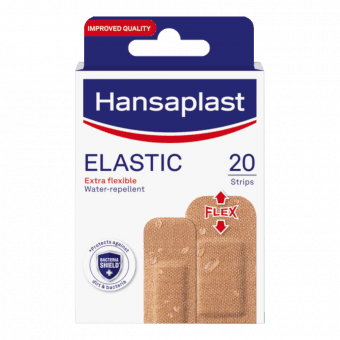 HANSAPLAST elastīgi, ar īpaši spēcīgu fiksāciju plāksteri locītavām ELASTIC, 20 gab.