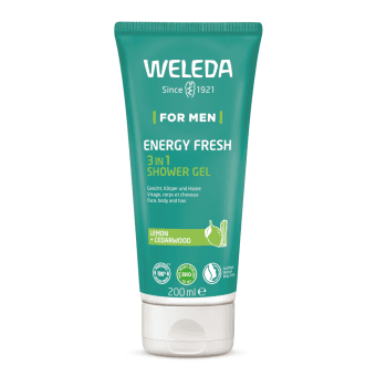 WELEDA 3 in 1 dušas želeja FOR MEN ENERGY FRESH, 200 ml