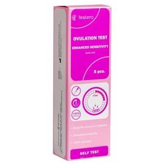 TESTERA LH ovulācijas ātrais noteikšanas tests MIDSTREAM, 5 gab.