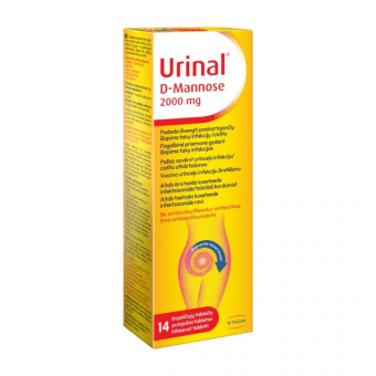 URINAL putojošas tabletes D MANNOSE, 14 gab.
