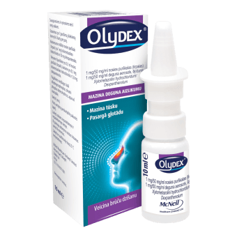 OLYDEX 0,5 mg/50 mg/ml deguna aerosols, 10ml