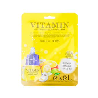 EKEL mitrinoša sejas maska ULTRA HYDRATING ESSENCE MASK VITAMIN, 1 gab.
