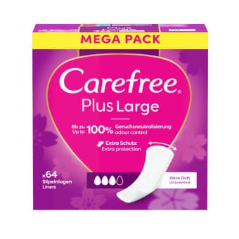 CAREFREE ikdienas ieliktnīši PLUS LARGE LIGHT SCENT, 64 gab.