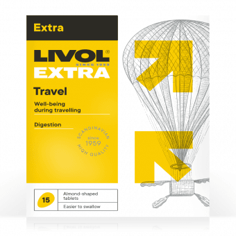 LIVOL EXTRA TRAVEL tabletes, 15 gab.