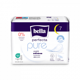 BELLA higiēniskās paketes PERFECTA PURE NIGHT, 7 gab.
