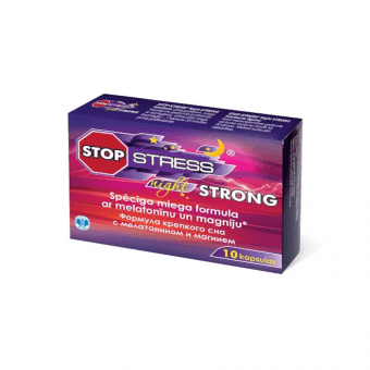 STOP STRESS NIGHT STRONG kapsulas, 10 kapsulas