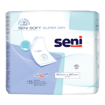 SENI SOFT SUPER DRY впитывающие простыни, 90x60см, 15 шт.