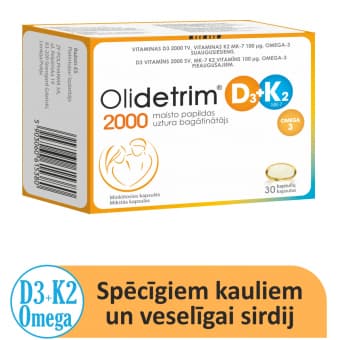 OLIDETRIM OMEGA 2000 D3+K2, 30 kapsulas