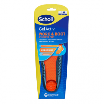 SCHOLL гелевые стельки Work&Boot, размер 40–46,5, GELACTIV, 1 пара