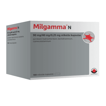 MILGAMMA N 90 mg/40 mg/0,25 mg kapsulas, N100