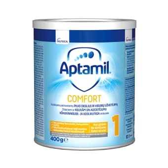APTAMIL COMFORT 1 mākslīgais piena maisījums zīdaiņiem no dzimšanas, 400 g