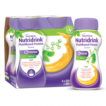 NUTRICIA NUTRIDRINK со вкусом тыквы, моркови, имбиря PROTEIN 2.0, 4 шт., 200 мл