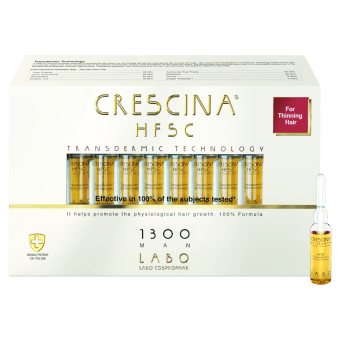 CRESCINA TRANSDERMIC ampulas matu augšanai 1300 , vīriešiem, 20 ampulas