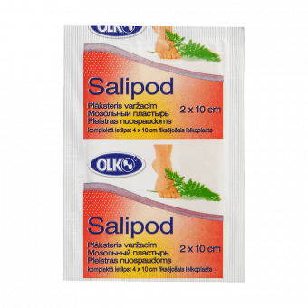 OLKO plāksteris varžacīm SALIPOD, 2x10 cm, 1 gab.