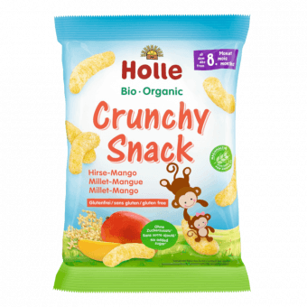 HOLLE bio prosas uzkoda ar mango no 8 mēn. CRUNCHY SNACK, 25 g